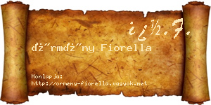 Örmény Fiorella névjegykártya